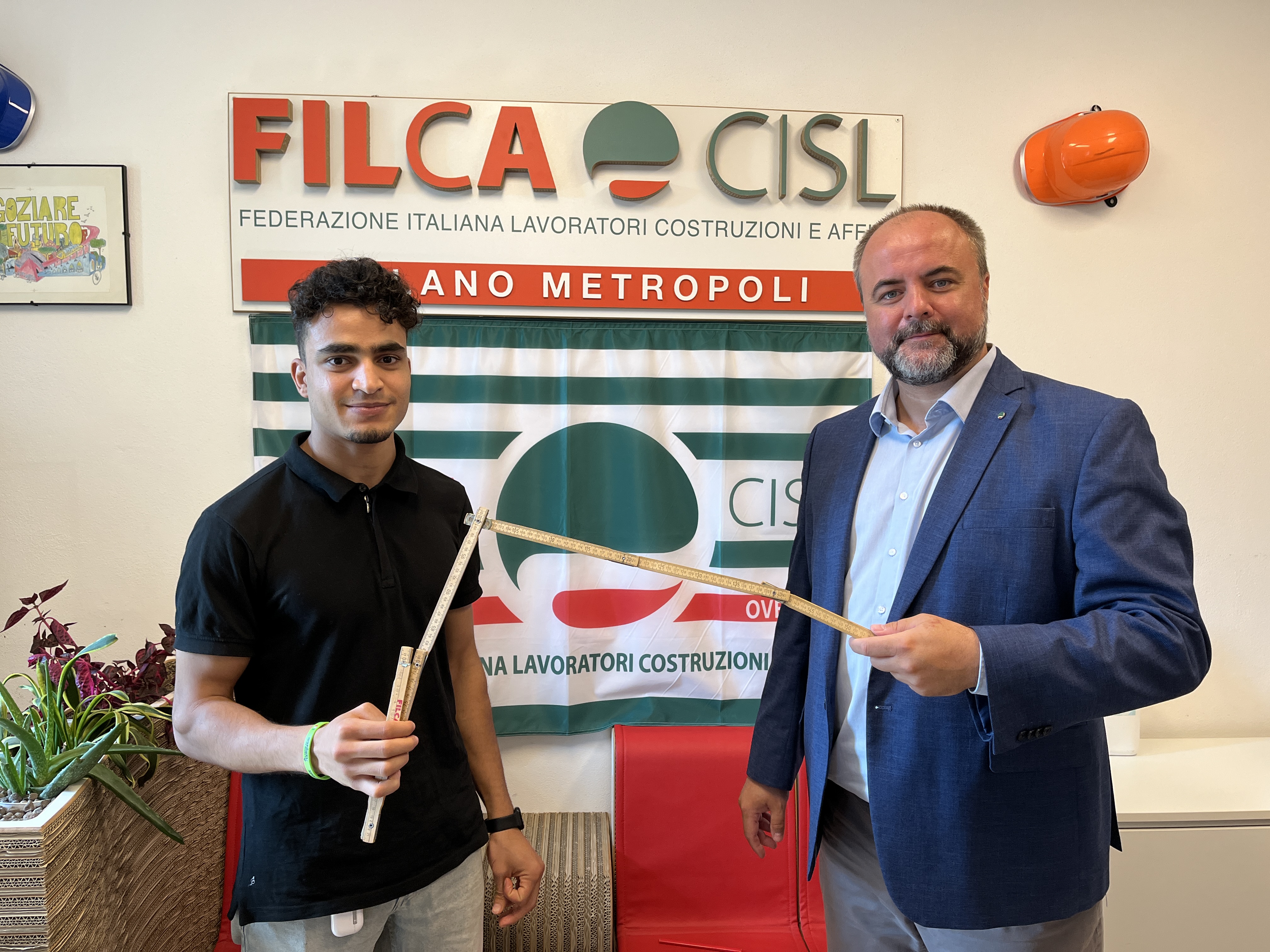 Ahmed (operatore Filca Cisl) e Alem Gracic 