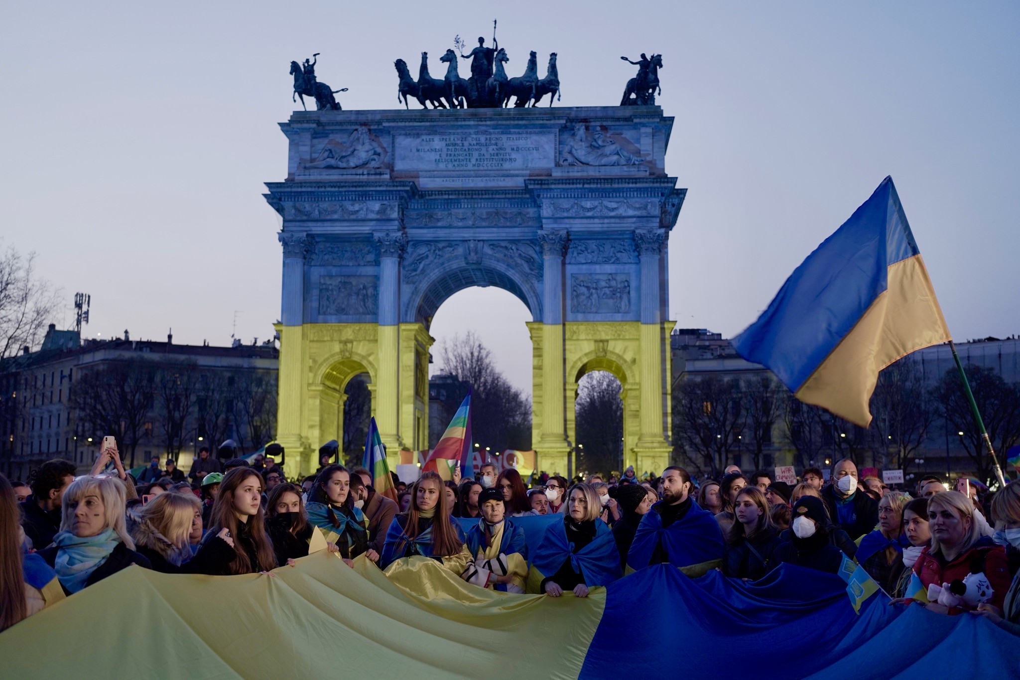 Manifestazione a Milano per l'Ucraina (Foto Comune di Milano)