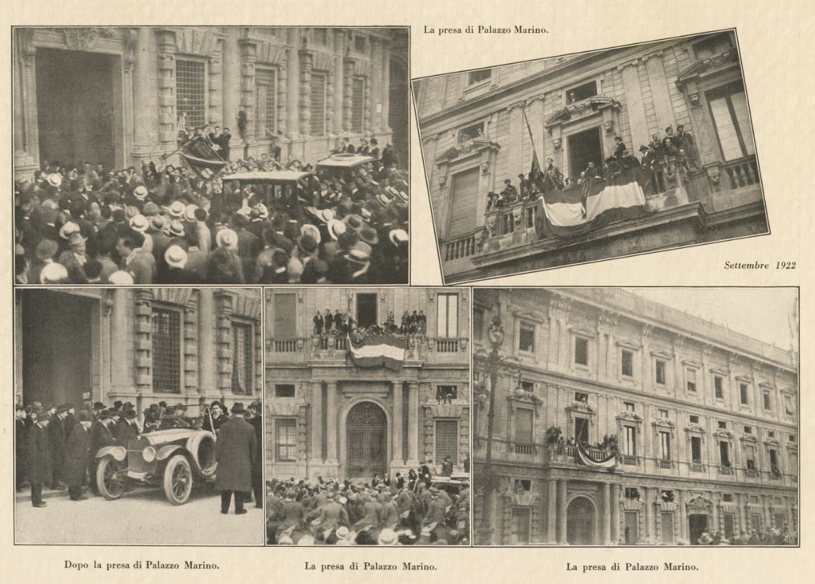 Fascisti a Palazzo Marino (foto Comune di Milano)