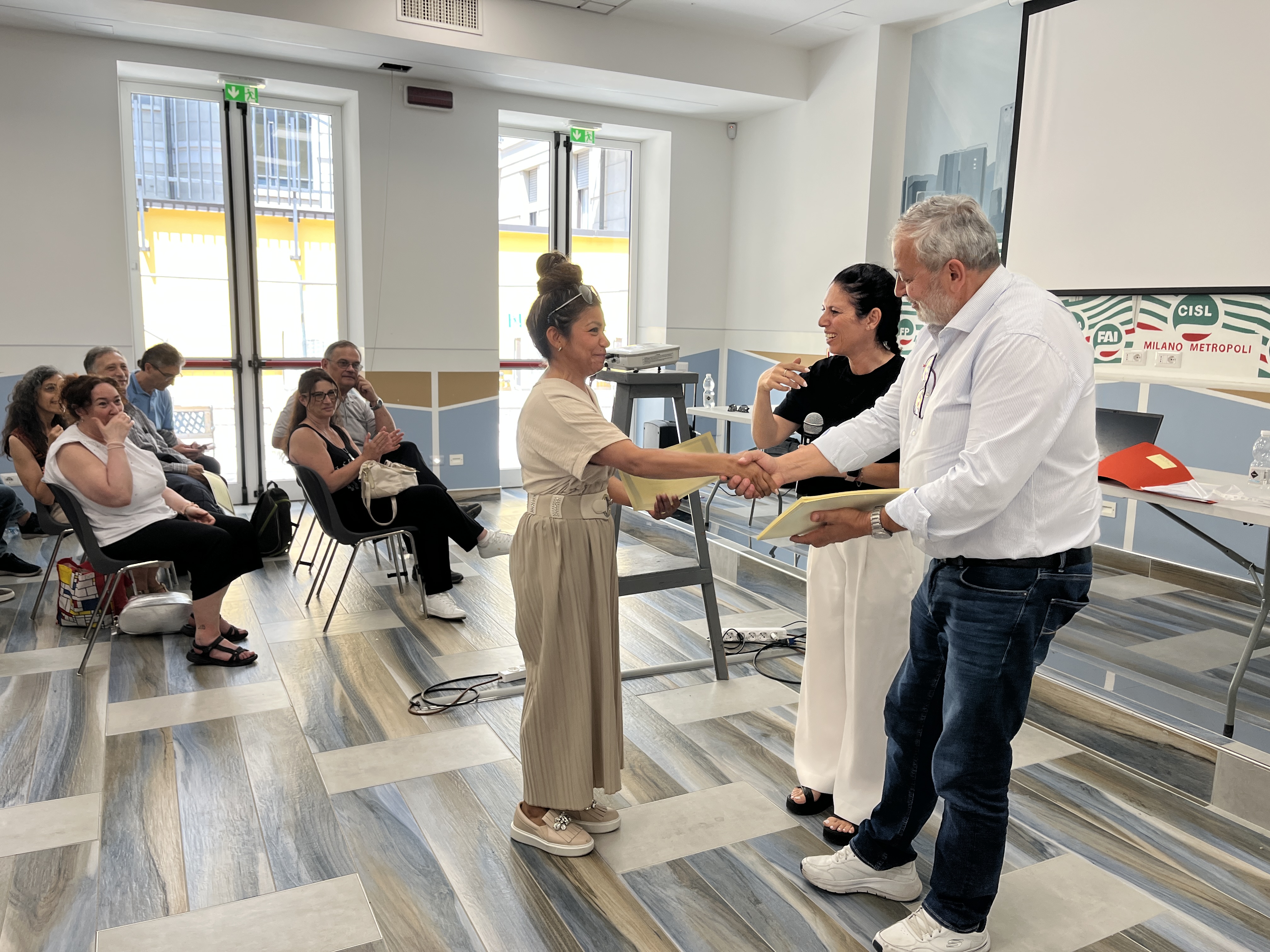 La cerimonia di consegna dell'attestato del progetto Sentinelle